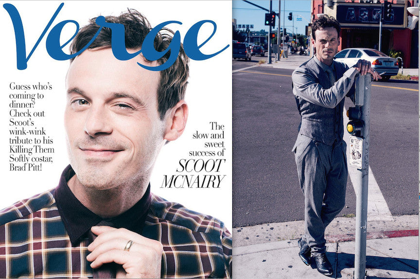 Scoot McNairy wears The Tycoon for Verge Magazine