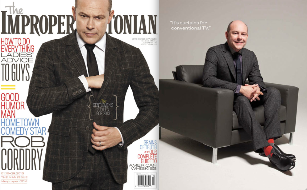 Rob Cordry wears The Tycoon for The Improper Bostonian